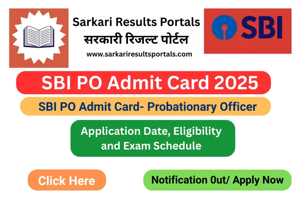 SBI PO Admit Card 2025