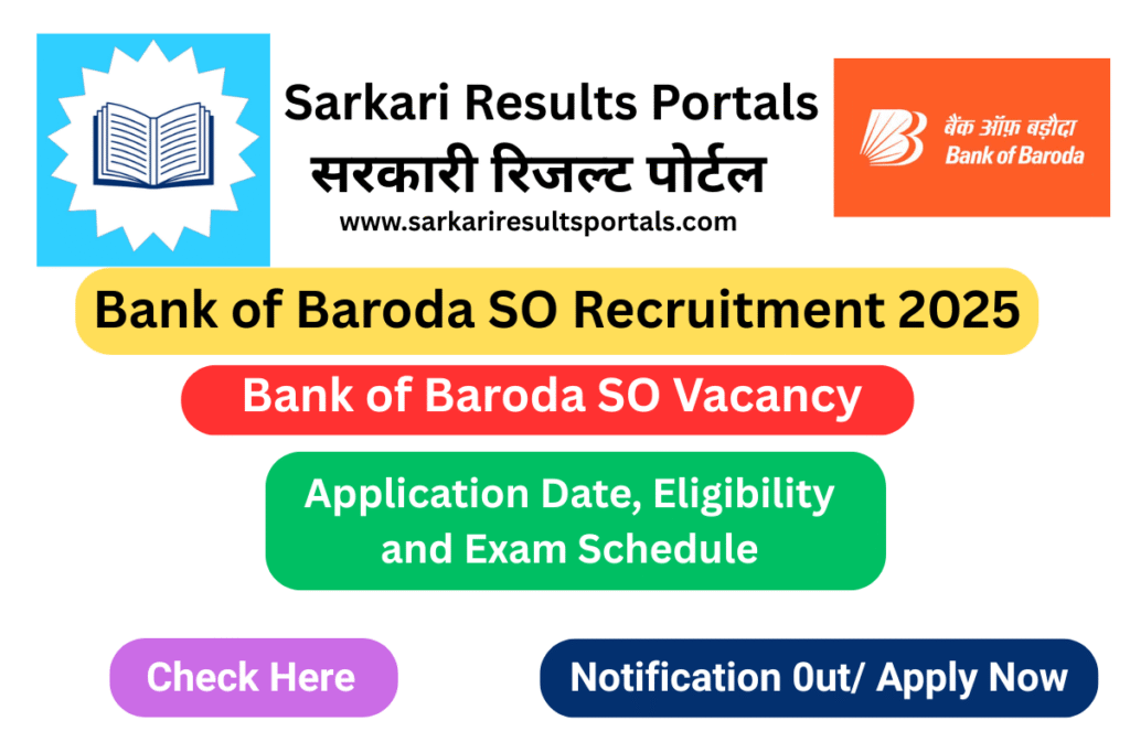 Bank of Baroda SO Recruitment 2025