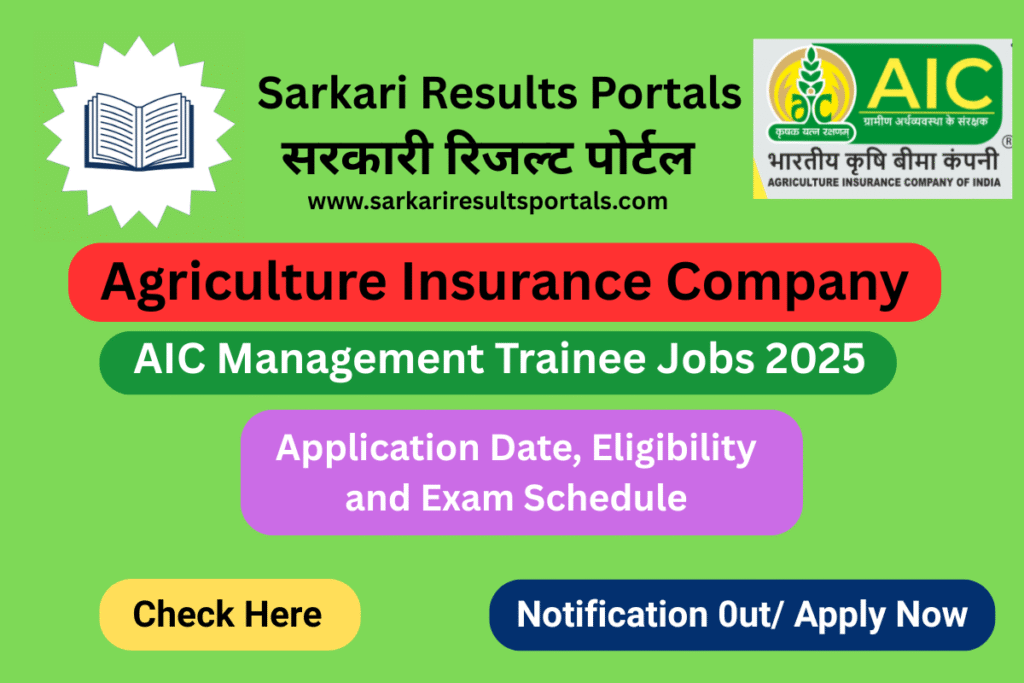 AIC Management Trainee Jobs 2025