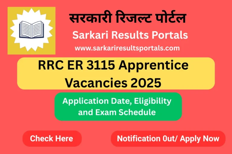 RRC ER 3115 Apprentice Vacancies 2025