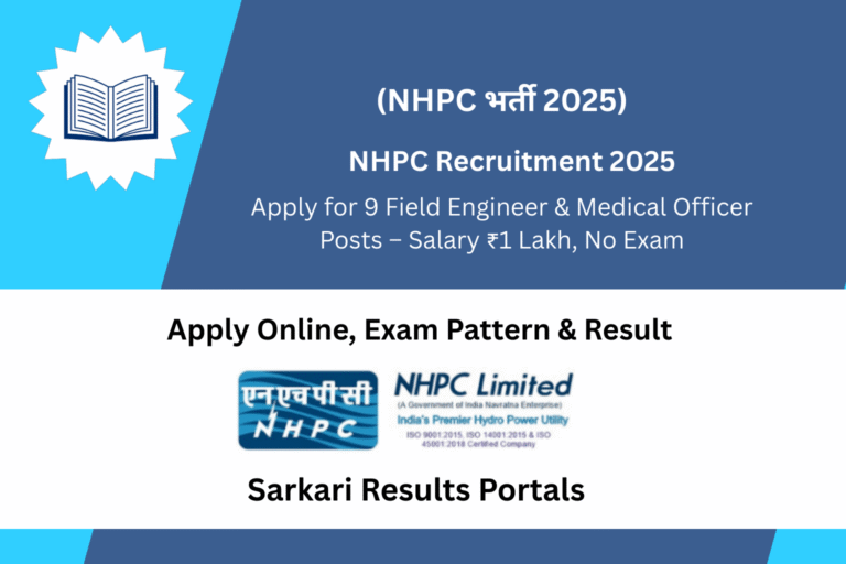 NHPC Recruitment 2025 notification, vacancies, and online application details.