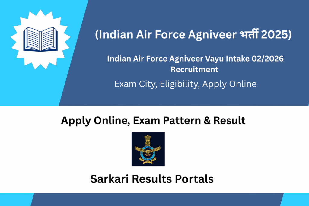 Indian Air Force Agniveer Vayu Intake 02/2026 Recruitment